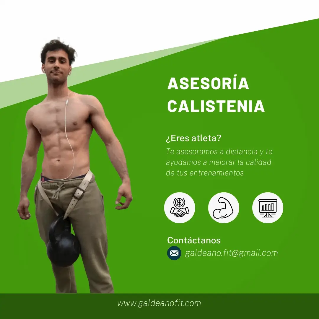 Banner oficial de la Asesoría de Calistenia Online de Galdeano Fit.