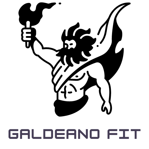 Logo color negro y gris de Galdeano Fit