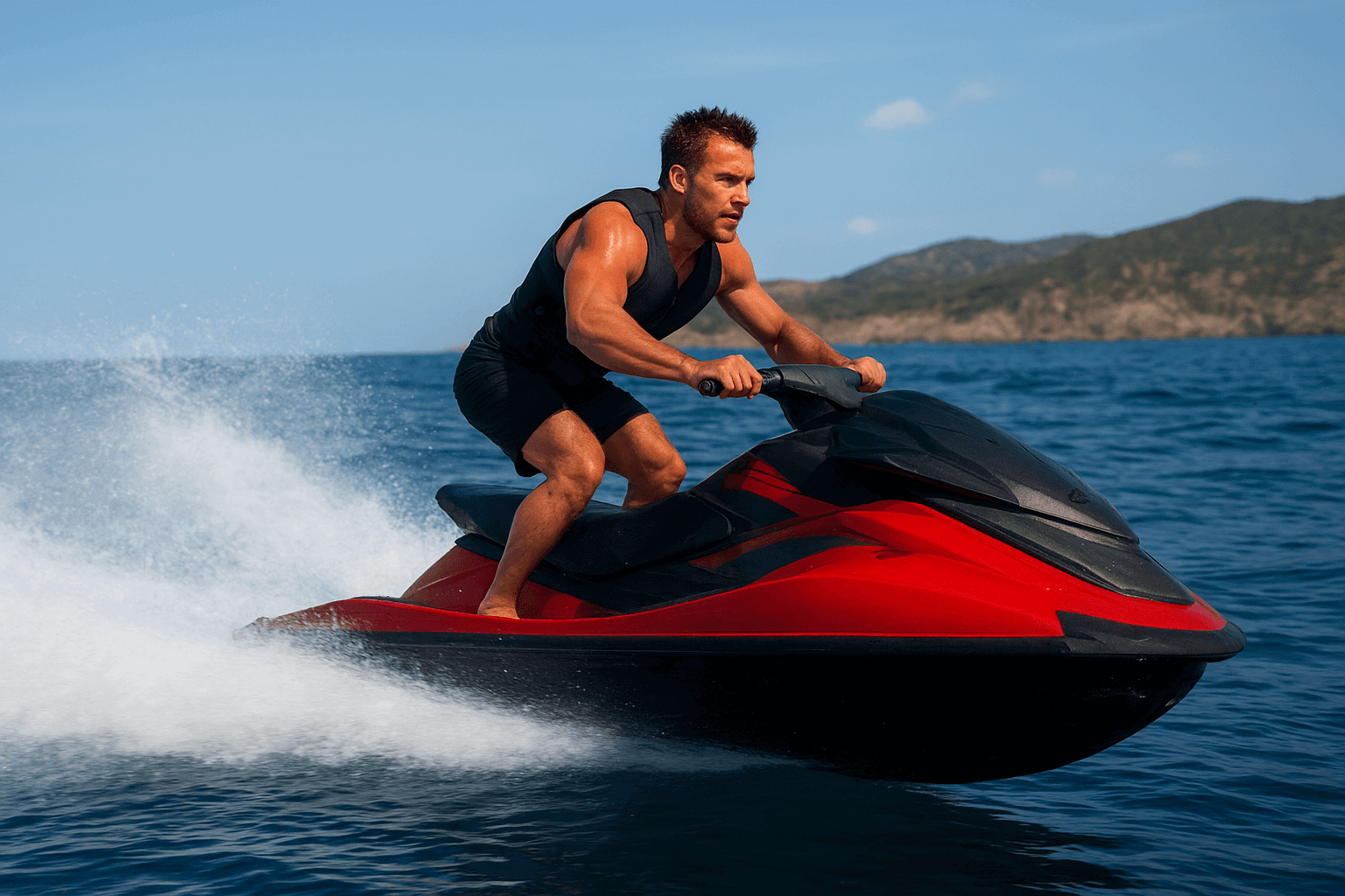 Jet ski, moto acuatica deporte extremo