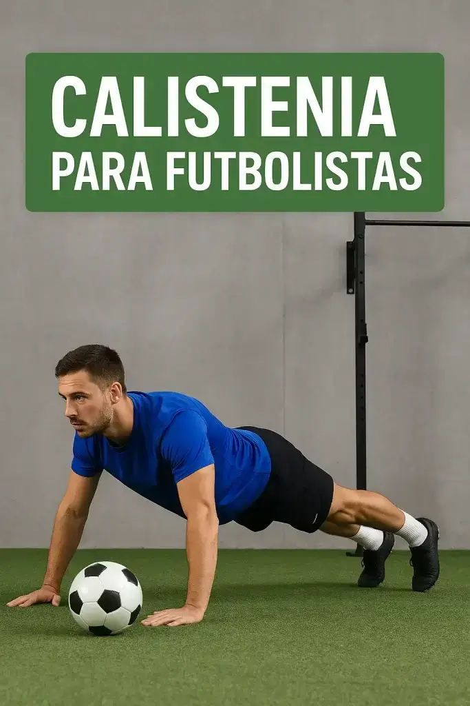 Futbolista haciendo flexiones