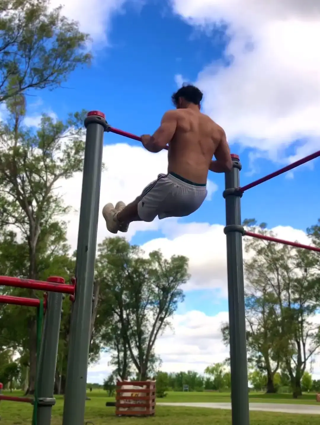 Dominadas en L ejercicios para espalda y core de calistenia.