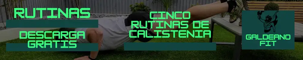 Banner para descargar 5 rutinas gratis de Galdeano Fit