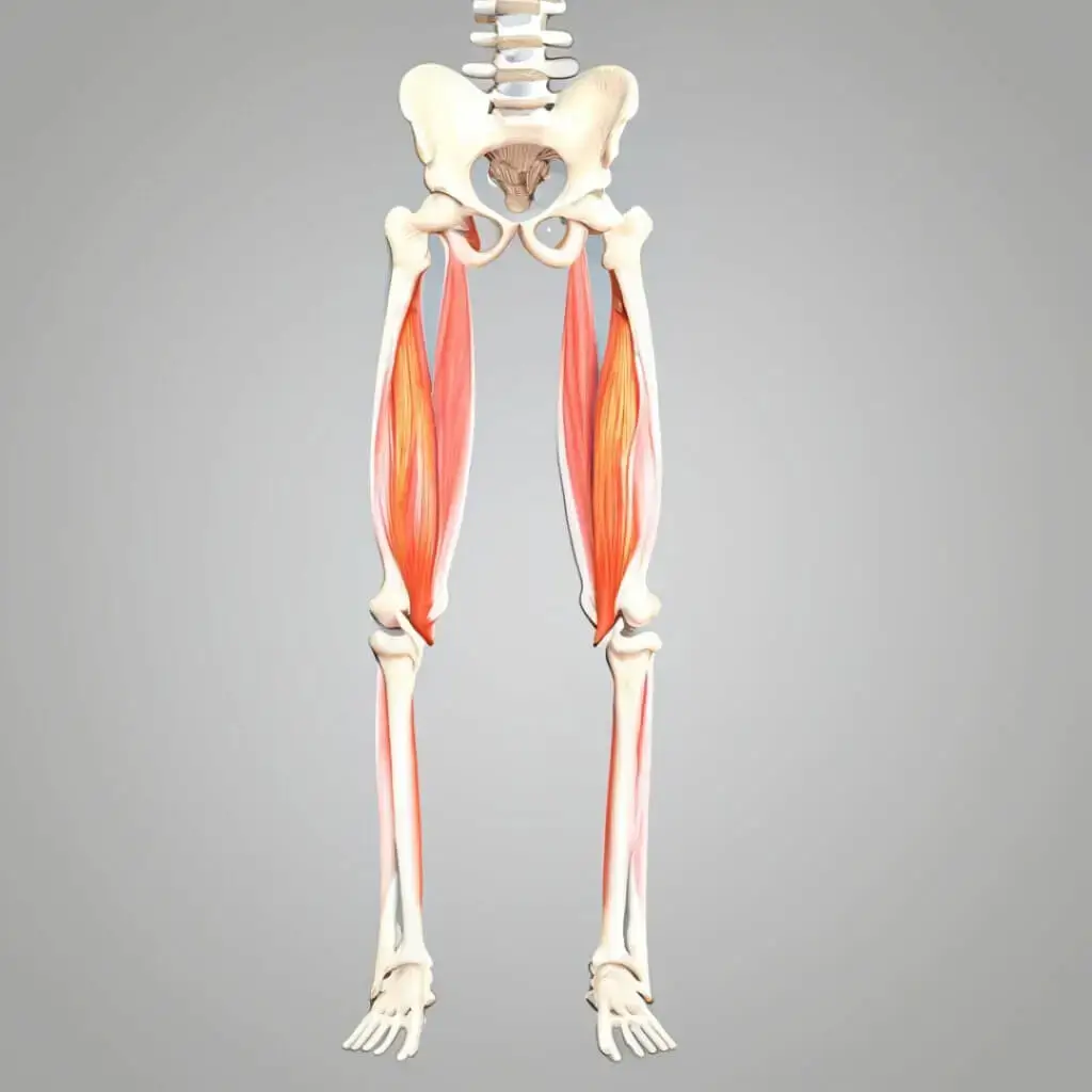 Vista anatomica del bíceps femoral
